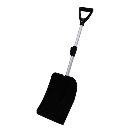 Emsco Group Collapsible Car Trunk Shovel, Lightweight Aluminum, Polyethylene Scoop, Black 1174A6W-1